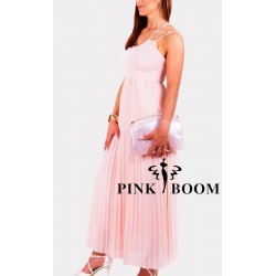 Robe longue PINK BOOM rose pâle - Ref: 7252