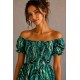 Robe midi smockée à imprimé floral 7854