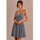 Robe courte à bretelles réglables 7857