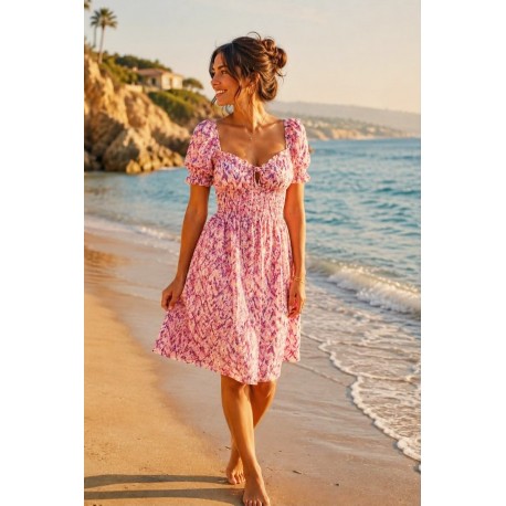 Robe courte avec soutien-gorge intégré 7859